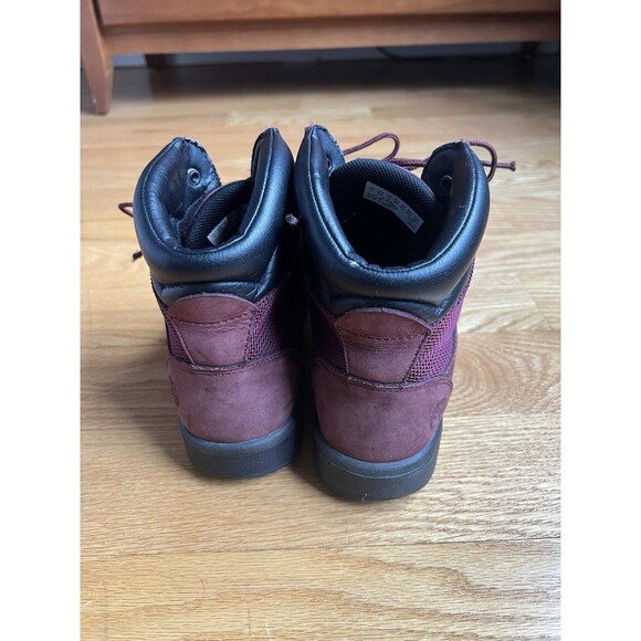 Timberland Waterproof Field Boot Burgundy Nubuck Men's Boots A1A2X - Picture 2 of 9